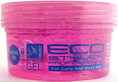 ECO - Gel fijador profesional Curl & Wave ("rizos y ondulaciones") para todo tipo de cabellos, 240 ml, rosa.