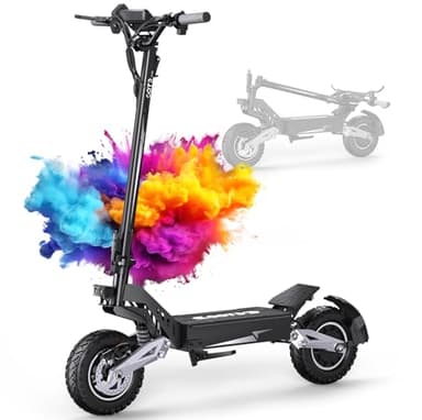 OOTD T10 Patinete Eléctrico Adultos, 11" E Scooter de 900W Pot. Máxima con 48V 13.5AH Bateria Autonomía 35-49KM, 11 Pulgadas Todoterreno Rueda, Doble Frenos & Suspensión Delantera y Trasero de Resorte