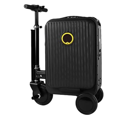 Maleta eléctrica Inteligente-Maleta EléCtrica con Ruedas 20", Patinete Motorizado 250W para Adultos, con Carga USB, Expandible Y con Ruedas, Capacidad Carga 110kg Y Velocidad 12km/h Black1