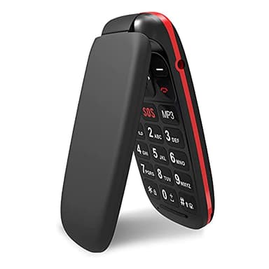 ukuu Teléfono Móvil con Tapa para Personas Mayores, 800mAh Móvil para Mayores Teclas Grandes gsm Dual SIM Fácil de Usar para Ancianos Negro