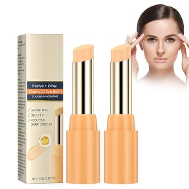 Dyceittdia 2pcs Crema Contorno de Ojos, Crema de Ojos en Barra con Vitamina C, Reduce la aparición de Líneas de Expresión Alrededor de los Ojos, 2pcs*4g, eye cream1