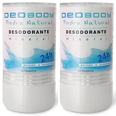 Desodorante De Alumbre Natural En Piedra Unisex. Antitranspirante Para El Sudor Fuerte De Axilas Y Pies. Sin Aluminio Y Sin Parabenos. 100% Natural