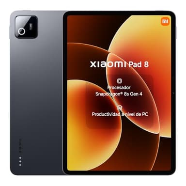 XIAOMI Pad 8 - Tablet de 11.2" 3.2K (Snapdragon 8s Gen 4, 8GB de RAM, 128GB de ROM, WiFi 7, 1 año de garantía Extra, batería de 9200 mAh, Cargador no Incluido), Gris (Versión ES)