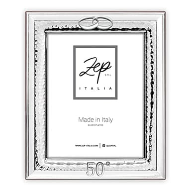 zep srl Marco MATERA de mesa NOZZE D'ORO en plata Plated para fotos 15 x 20 cm, vertical, chapado en plata, fabricado en Italia