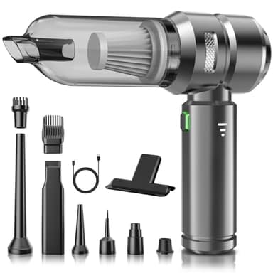 NVKHG Aspirador de Mano, 22000Pa Aspirador de Mano de la Batería, de 3 Velocidades 8000 RPM Eléctrico con Motor Sin Escobillas, Mini Aspirador, Sin Cable del Coche para la Oficina