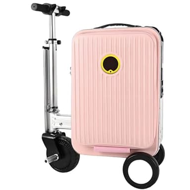 Maleta eléctrica Inteligente-Maleta EléCtrica con Ruedas 20", Patinete Motorizado 250W para Adultos, con Carga USB, Expandible Y con Ruedas, Capacidad Carga 110kg Y Velocidad 12km/h Pink1