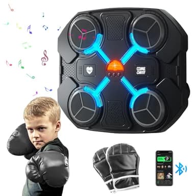 Mineup Bluetooth Music Boxing Machine, Boxeo Pared Musical, Música Boxing Machine, Smart Boxing Machine,Equipo de Entrenamiento de Boxeo Incluye Guantes de Boxeo y Cable para Cargar