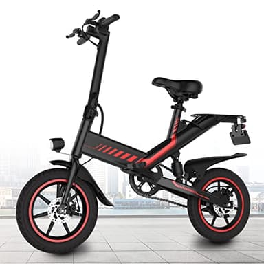 FOCIEL Bicicleta Electrica Plegable, 12'' Bici Electrica con Batería Extraíble de 36V 7.8Ah, Alcance hasta 30-45 km, Welocidad Máxima 25 km/h Bici Electrica, Ebike Hombres Mujeres