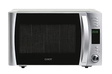 Candy X-Range CMXG22DS, Microondas con Grill, 22L, 1250W, 5 Niveles de Potencia, Digital, 40 Programas, Bloqueo Seguridad, Plato 25,5CM, Grill Rack, Express Cooking, Temporizador, App simply-Fi, Inox