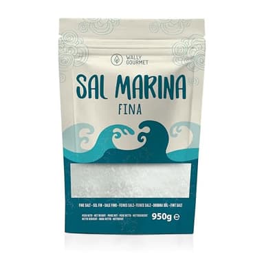 Sal Marina 100% Natural - Sal Mineral de Mar, Ecológica, de Alta Pureza, Perfecta para Cocina - Sal Marina Premium. Sal de Mar Natural Origen: España. Sal (950g (Pack de 1), Fina)