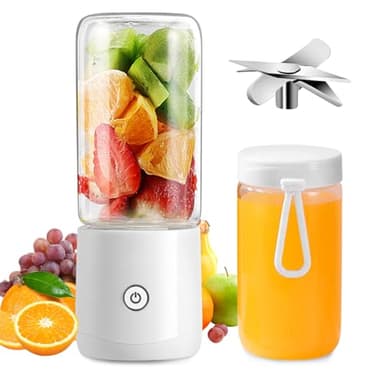 BORDEAG Batidora Portatil, 380ml Batidora de Vaso Portatil, Batidora Smoothies Recargable con 8 Cuchillas, Batidora de Frutas, Licuadoras para Zumos Y Batidos para Frutas Verduras Milkshake