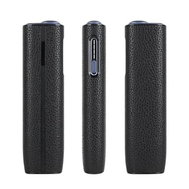 VANSUKY Funda para IQOS ILUMA i One – Estuche de Simil Piel Texturizada, Antigolpes, Antirayas, Delgado & Ligero – Disponible en Rojo/Negro/Verde/Azul/Naranja (Negro)