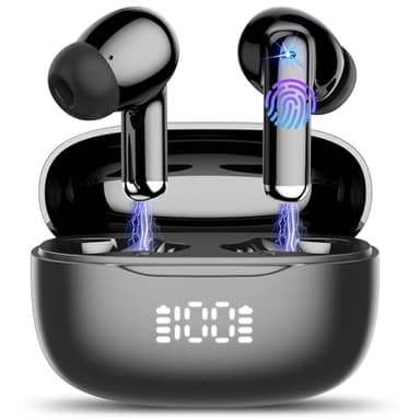 2026 Auriculares Inalambricos Bluetooth 5.4, Cancelacion de Ruido Cascos Bluetooth, HiFi Estéreo con Micrófono HD, Pantalla LED, 40H de Autonomía, Auriculares Deportivos in Ear, IP7 Impermeable, USB-C