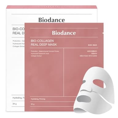 Biodance Bio-Collagen Real Deep Mask 4-pack - mascarillas faciales, mascarilla facial, mascarilla facial mujeres, mascarilla facial, refinamiento de poros, tratamiento de arrugas