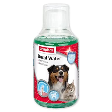 Beaphar Enjuague Bucal Perros y Gatos | Acción enzimática | Antisarro y antiplaca | Aliento fresco | con Clorhexidina | 250ml