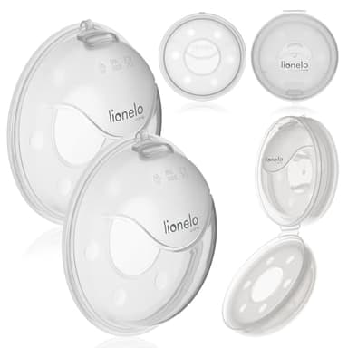 Lionelo Milky Plus – 2 colectores de leche reutilizables de silicona sin BPA, 40 ml cada uno, cómodos, discretos, a prueba de fugas