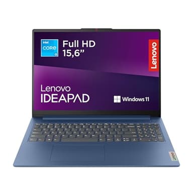 Lenovo IdeaPad Slim 3 Gen 8 – Ordenador Portátil 15.6'' FHD (Intel Core i3-N305, Intel UHD Graphics, 8 GB RAM, 256 GB SSD, Wi-Fi 6, Win 11 Home, Office Trial) Teclado QWERTY Español - Azul Abismo