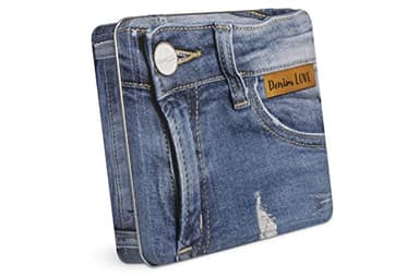 Gutermann creativ Denim Box con 12 bobinas de hilo para vaqueros profesional Denim 100 m, 5 agujas para máquinas de coser vaqueros de Schmetz y 3 etiquetas de cuero sintético, multicolour, 799782