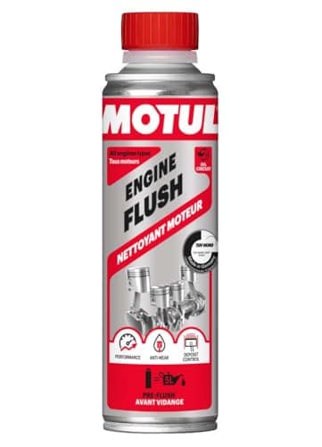 MOTUL Limpiador de Motores Antes de Cambio de Aceite, Aditivo para Aceite de Motores de Gasolina y Diésel, Antidesgaste, Reduce el Consumo y Las Emisiones, Ideal Antes de la ITV, Engine Flush, 300 ml