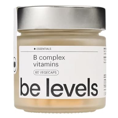 Vitamina B Complex Metilada - Complejo Vitamínico Completo Completo de Alta Absorción con Patente Quali-B - Vitaminas B2 + B3 + B6 y B12 - Reducción de Fatiga y Mejor Foco - B Complex | be levels