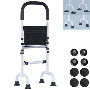 GSCRE Ayuda para Levantarse de la Cama para Mayores, Grua para Personas Mayores con Barandilla Ajustable, Asidero Antideslizante Reposapiés Robusto hasta 150kg