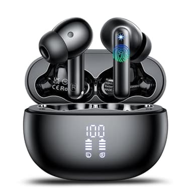 AI Auriculares Traductor en Tiempo Real, Auriculares Traductores de 164 Idiomas con Audio y Videollamadas, 42H 3 en 1 Cascos Inalambricos Bluetooth 5.4 con ENC y App, 7 Modos, HiFi Estéreo,IPX7, Negro