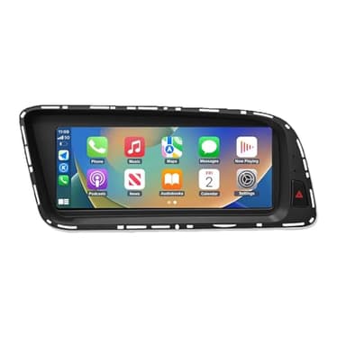 Ninetom Radio de Coche Pantalla Táctil de 8,9 Pulgadas con Carplay Inalámbrico y Android Auto para Audi Q5 2009-2017 con Sistema 3G MMI+, Soporta Mirrorlink, Cámara, Navegación