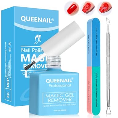1 Piezas Quitaesmalte De Gel Para uñAs,Quita Esmalte Semipermanentes Para uñas,Quitaesmalte Gel,Nail Remover quitaesmalte rápido y fácil,Con Lima de UñAs y Raspador De UñAs,Rápido y Fácil,Azul