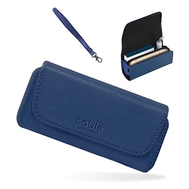 CABLE TECHNOLOGIES Estuche de cuero ecológico para IQOS 3/3 Duo, Estuche organizador de lona y cuero, PU IQOS, Porta cigarrillos electrónicos y accesorios