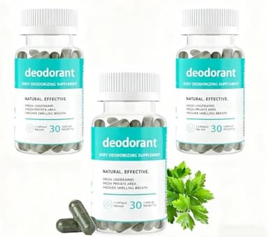 Desodorización Corporal, Desodorante de Cuerpo Completo, Control Integral del Olor para Mujeres y Hombres, Cápsulas de Neutralización Odorífica Prolongada, Fresco de la Cabeza a los pie (90 Unidades)