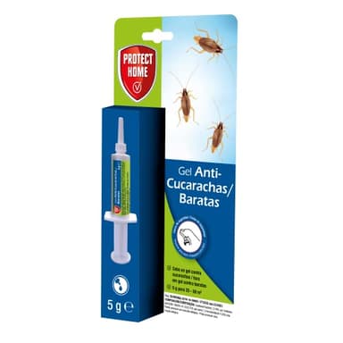 PROTECT HOME Gel Anticucarachas de acción inmediata con jeringuilla 5g, Elimina Todo Tipo de cucarachas, para Uso doméstico, ultrarresistente,