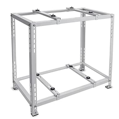 Doorhighpeak Soporte de Suelo de Dos Niveles para acondicionadores de Aire Mini Split, Soporte de Soporte de Condensador de Acero galvanizado, Base de Bomba de Calor, diseño Universal