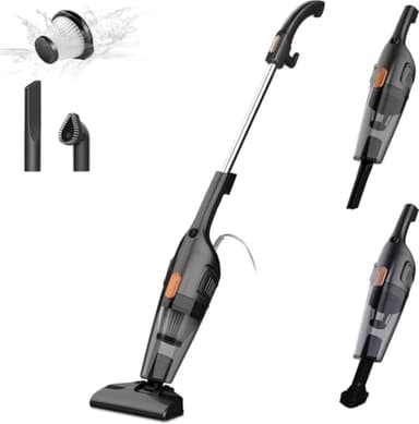 Deerma DEM-DX115C Aspiradora Sin Bolsa 2 en 1, Ultraligera con Filtro HEPA, 600W, Depósito de 1L, Ideal para Suelos Duros, Alfombras y Pelos de Mascotas