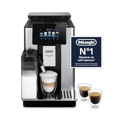 De'Longhi Perfetto Primadonna Soul ECAM612.55.SB Cafetera Superautomática Café y Cappuccino con Sistema de Leche LatteCrema, Tecnología Bean to Cup, 18 Bebidas, App Control