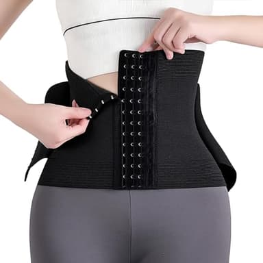 Xynovate Faja Reductora Mujer Adelgazante, Adelgazante Waist Trainer, Fajas Reductoras Abdomen Adjustable para Deporte Fitness Postparto, Respaldo Elástico Transpirable y Apoyo Posparto,Negro,XL