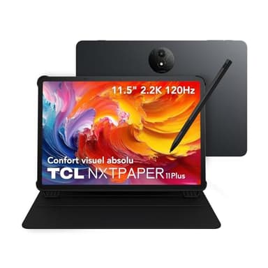 TCL NXTPAPER 11 Plus Tablet con Funda Flipcase y T-Pen, Pantalla NXTPAPER 4.0 de 11,5" 2.2K, IA integrada, 256GB de ROM, expansión de RAM de 8GB + 8GB, Android 15