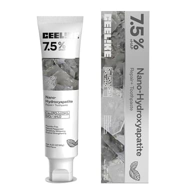 CEELIKE Pasta de Dientes 7.5% Hidroxiapatita - Fortalece y Restaura el Esmalte Dental, Alivia la Sensibilidad, Blanquea los Dientes - Cuidado Oral Suave Diario - 120g
