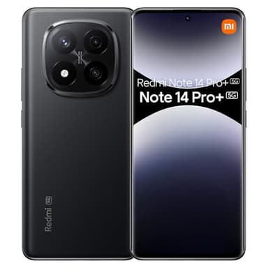 XIAOMI Redmi Note 14 Pro+ 5G Smartphone 8+256GB 200MP AI Camera All-Star Durability Snapdragon® 7s Gen 3 1.5K 120Hz Eye-Care Display 5110mAh Battery with NFC Without Charge (Negro)