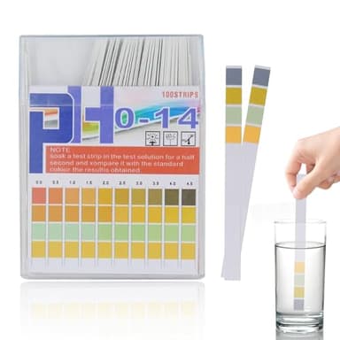 1 caja de 100 unidades de papel de prueba ácido-base (PH valor tiras de prueba 0-14) producto de Gran rango de prueba PH tiras de prueba de agua Prueba de agua Prueba de agua tu agua en