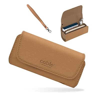 CABLE TECHNOLOGIES Funda de piel sintética para IQOS ILUMA/IQOS 3/3 Duo/2.4/2.4 Plus, estuche de tela y piel sintética, organizador Iqos, funda/bolsa de cigarrillo electrónico, accesorios (bollito)