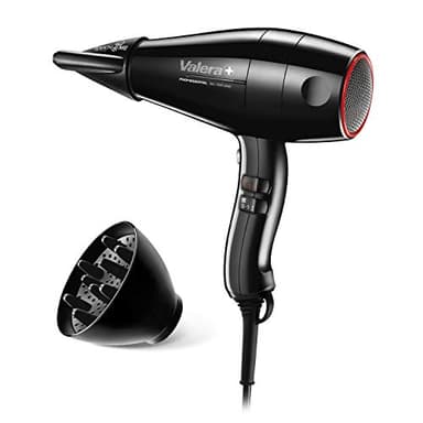 Valera, Swiss Silent Jet Light 7500, Secador de Pelo Profesional, Silencioso y Ligero, Potente Motor PM Pro, 3 Niveles de Temperatura, Ionizador, Cable Flexible Antienredos, Difusor, 2000W, Swiss Made