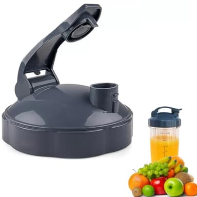 FiTspi Tapa abatible con junta de goma para licuadora Nutribullet de 32/24/18 onzas, accesorios duraderos para licuadora compatibles con modelos Nutribullet de 600 W y 900 W
