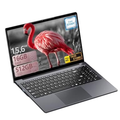 15,6 Pulgadas Ordenador Portátil ,PC Portatil 16GB RAM 512GB SSD PC Portatil, Ordenador Portatiles Pantalla IPS FHD 1920x1080, Laptop Win 11 Pro, Computadora portátil WiFi 5, USB 3.0 Type-C Mini HDMI