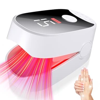 Dispositivo de tratamiento láser de hongos en las uñas,terapia láser de luz roja azul y fría láser para hongos en las uñas de manos y pies (650 nm*6 + 470 nm*6+ 1064 nm*1)