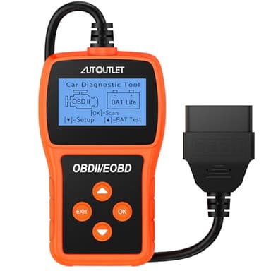 AUTOUTLET OBD2 Diagnosis Herramienta de Diagnóstico Batería del Coche y Lector de Códigos del Motor Compatible con la Mayoría de los Vehículos desde 2006, apoya Español 10 Idiomas
