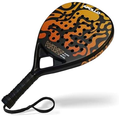Pala de pádel Apollo 12K Wave - Pala de pádel para Jugadores Principiantes y avanzados, Pala de Carbono para Hombre y Mujer