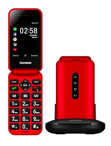 Telefunken S740 Teléfono Móvil, Rojo