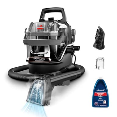 BISSELL SpotClean HydroSteam, Aspiradora de Agua Tapicería, Lava Aspiradora con Tecnología HydroSteam, Modo de Vaporeta, Limpiador para Alfombras, Tapicería, Sofá & Auto, Motor Potente de 1000W, 3689N