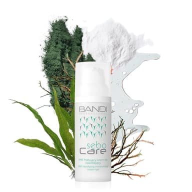 Bandi Piel Grasa Cremas Hidratantes Faciales Mujer Gel Matificante con Alantoína y Espirulina para Equilibrio y Frescura Ideal para Piel Mixta Grasa No Comedogénica 50ml