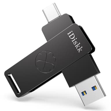 iDiskk Unidad Flash USB de Estado sólido de 512 GB, USB 3.2 de 1000 MB/s de Alta Velocidad, Unidad de Pulgar SSD, Gen2 USB-C Photo Stick para iPhone 15/USB-C iPad/teléfonos Android, Laptop/Mac y